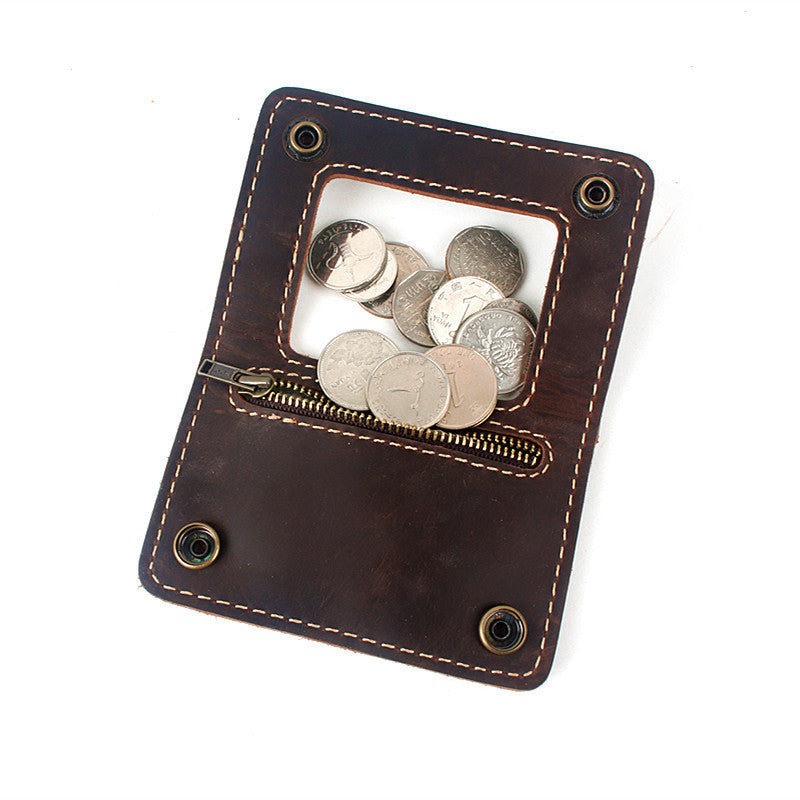 cowhide money clip wallet, view 3 - MRSLM