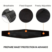 men's waist and back support fitness belt, view 7 - MRSLM