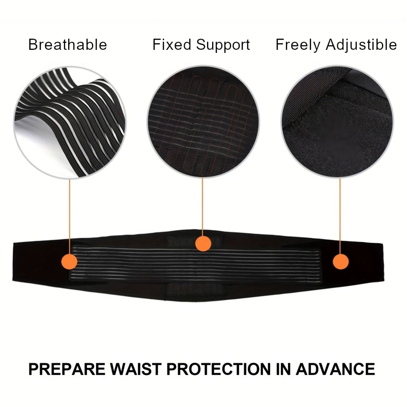 men's waist and back support fitness belt, view 7 - MRSLM