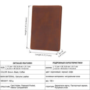 cowhide passport package, view 3 - MRSLM