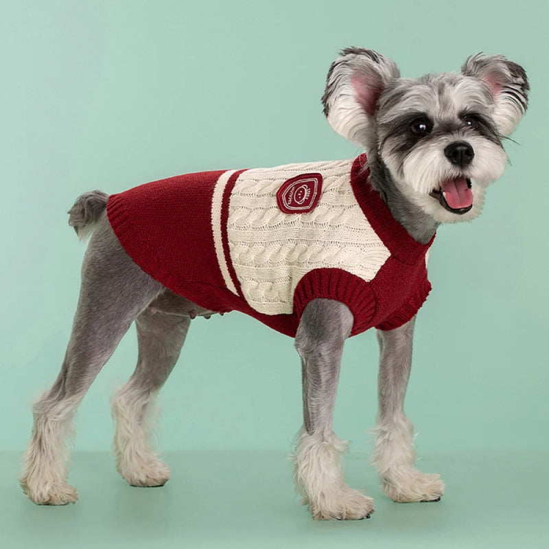 striped puppy dog sweater, view 6 - MRSLM