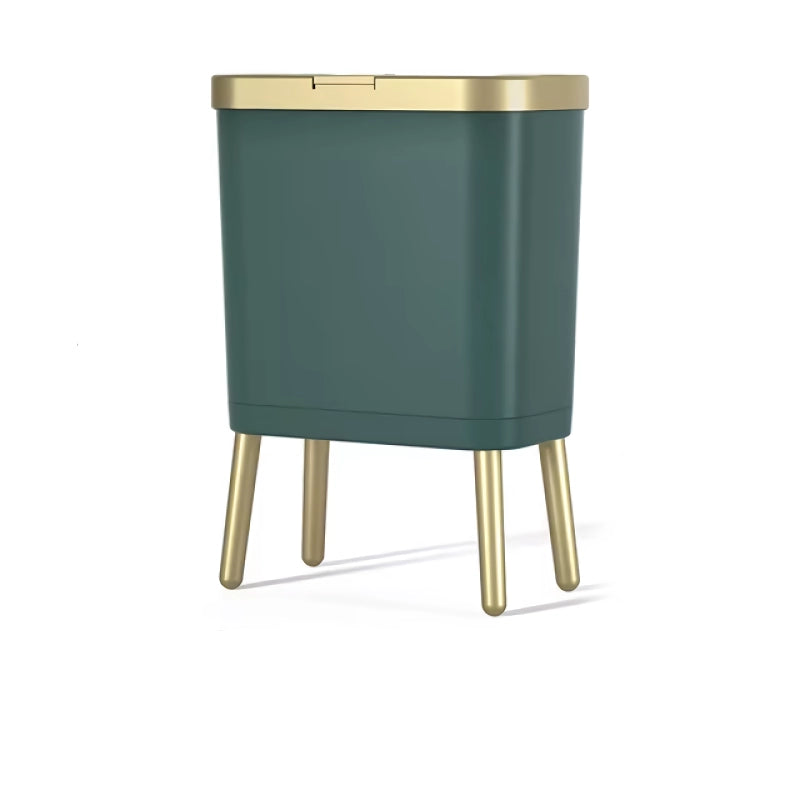 golden high-foot trash can, view 2 - MRSLM