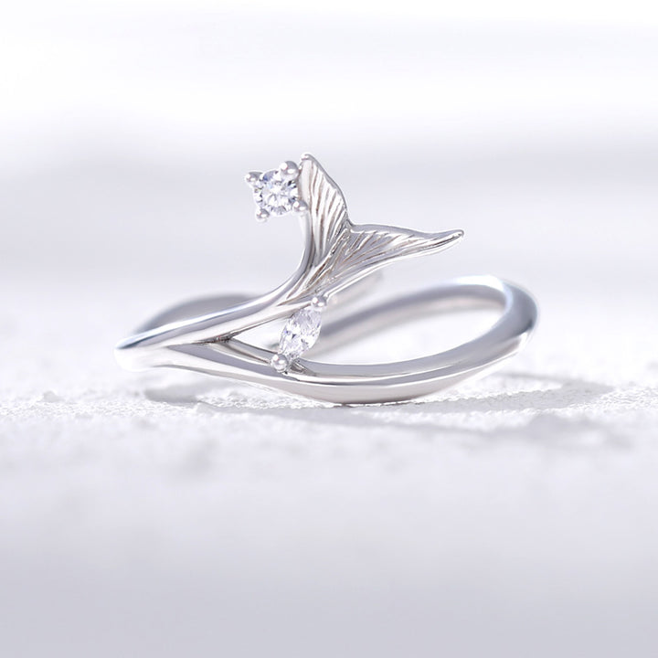 Sterling Silver Star Sea Couple Ring