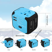 universal travel adapter with dual usb, view 5 - MRSLM