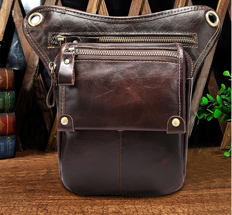 Vintage leather crossbody bag