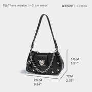 punk chain underarm purse, view 11 - MRSLM