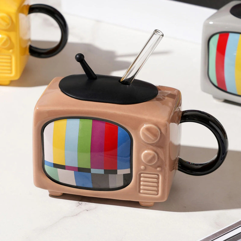 Television-shaped ceramic mug, view 9 - MRSLM