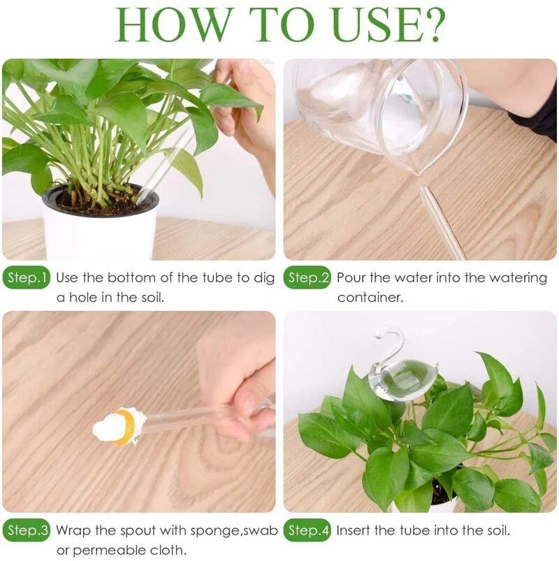 Garden Plant Watering Device Glass Flowers Water Feeder Automatic Self Watering Devices Bird Star Mushroom Design Plant Waterer