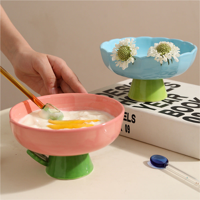 elevated ceramic cat bowl, view 7 - MRSLM