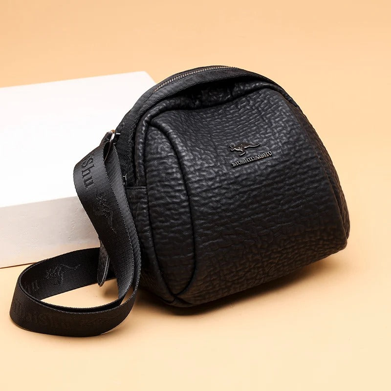 Women's genuine leather crossbody bag, view 5 - MRSLM
