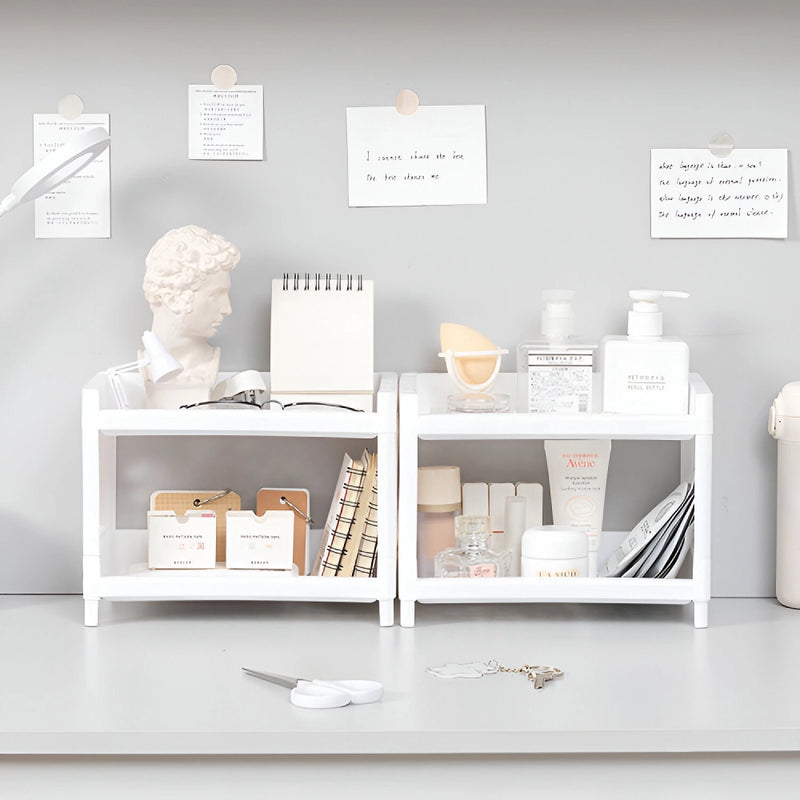 PP desktop double layer storage rack, view 5 - MRSLM