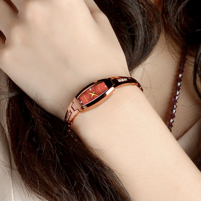 Tungsten Steel Waterproof Quartz Female Watch