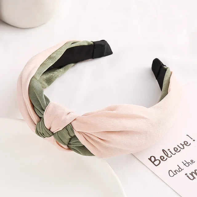 elegant cross bow elastic headband, view 3 - MRSLM