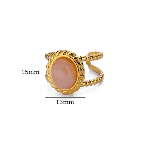 natural white opal ring, view 3 - MRSLM