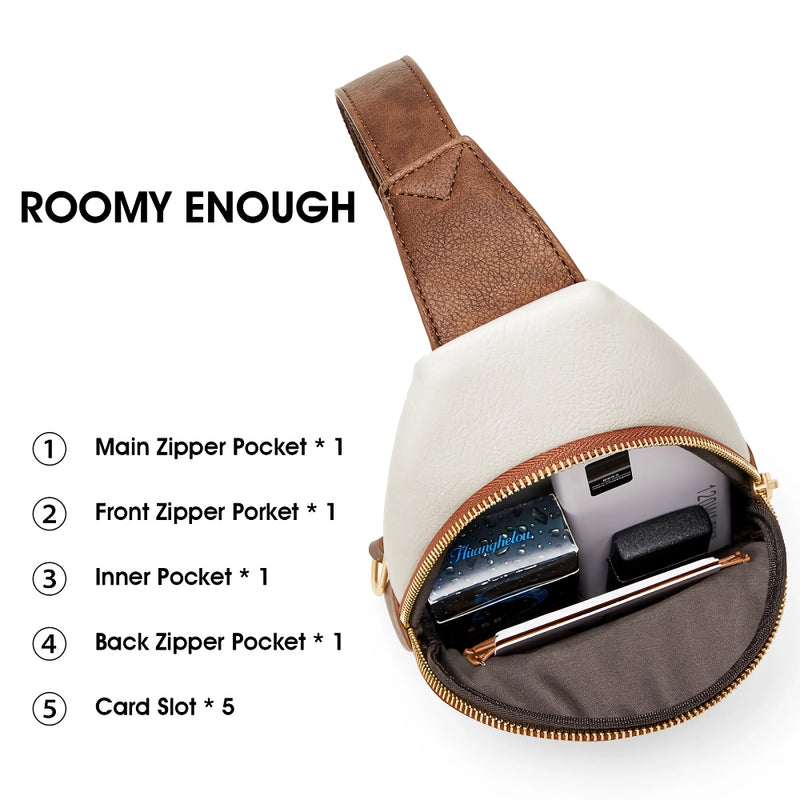 PU leather sling bag, view 9 - MRSLM