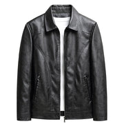 Men's thin faux leather jacket, view 10 - MRSLM