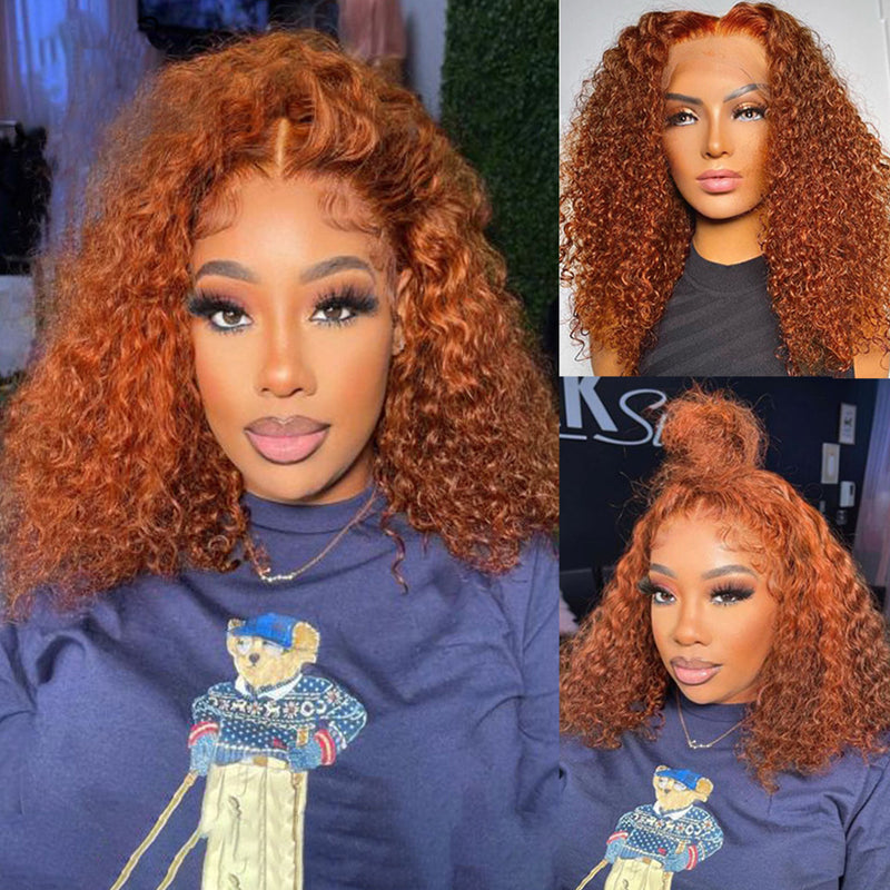 bob water wave wig orange red, view 9 - MRSLM