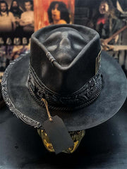 handmade skull plush cowboy hat, view 9 - MRSLM