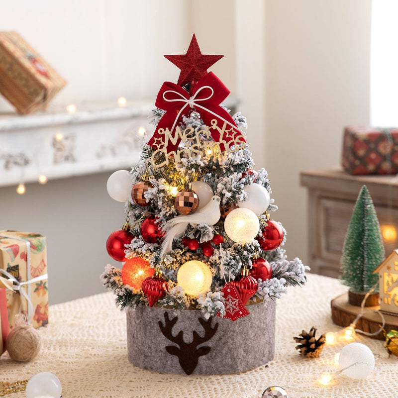 flocked snow Christmas tree, view 4 - MRSLM