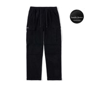 oversize fleece lined corduroy cargo pants, view 3 - MRSLM