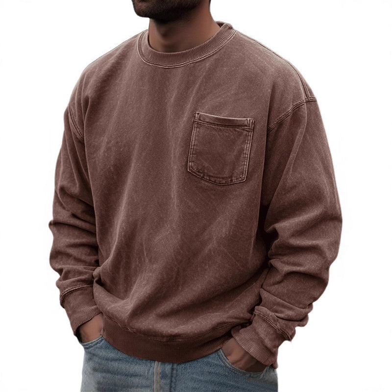 Men's Pullover Round Neck Long Sleeves Sweater