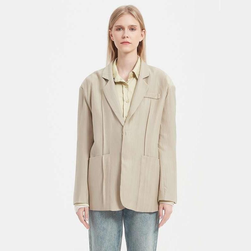Eleganter khakifarbener Blazer für Damen