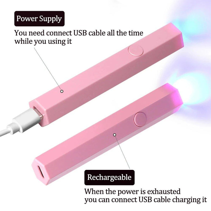 Portable UV LED mini nail dryer lamp, view 7 - MRSLM