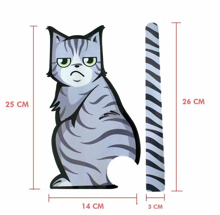 Reflective Cartoon Cat Car Stickers with Moving Tail