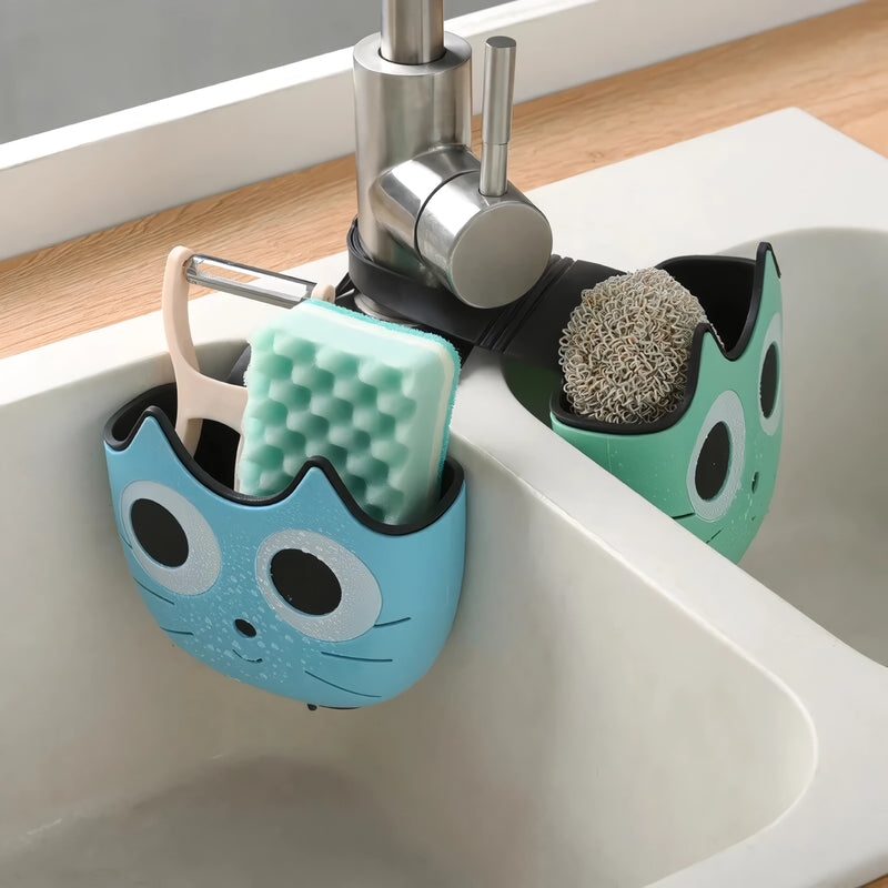 cartoon cat sink drainage bag, view 7 - MRSLM