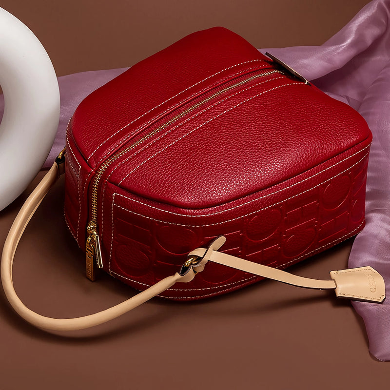 solid color baguette shoulder bag, view 8 - MRSLM