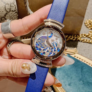 peacock design ladies quartz watch, view 3 - MRSLM