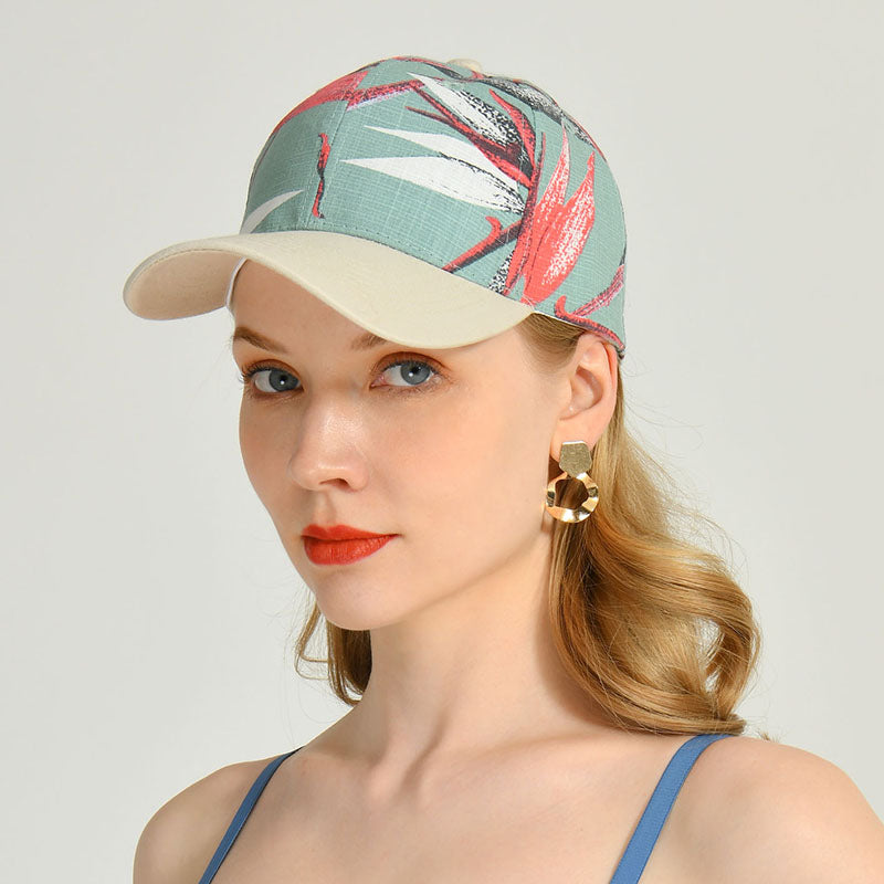 Unisex Floral Cotton Bucket Hat for Sun Protection