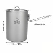 titanium camping pot 900ml, view 9 - MRSLM