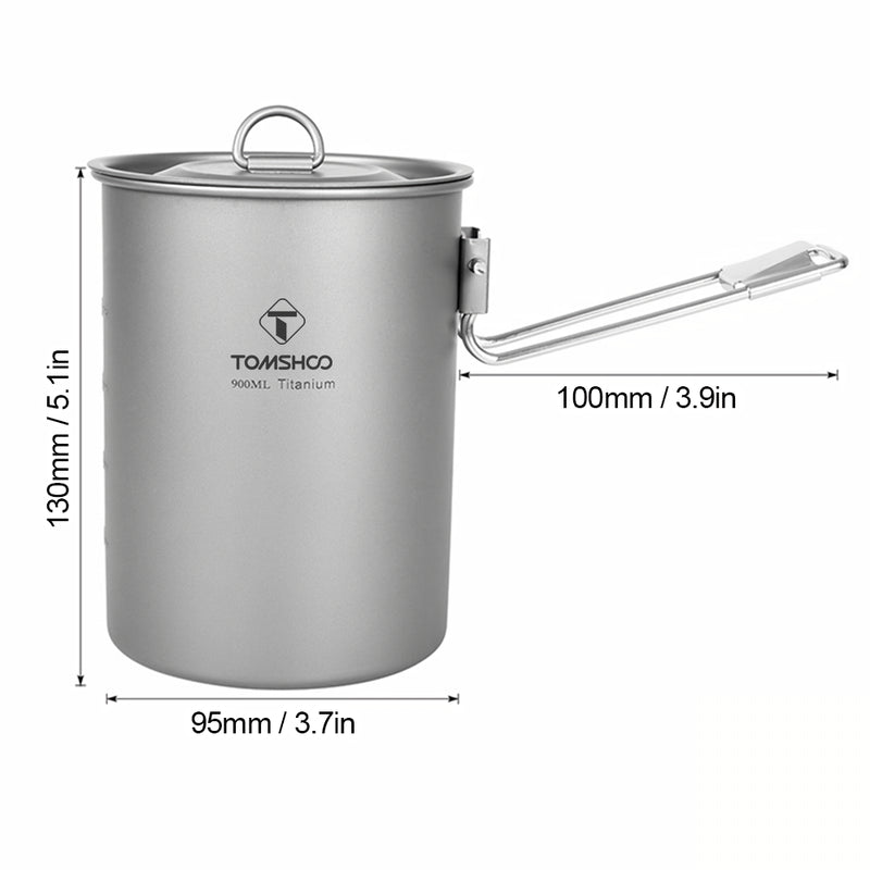 titanium camping pot 900ml, view 9 - MRSLM