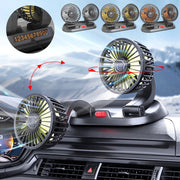 dual head USB car fan, view 7 - MRSLM