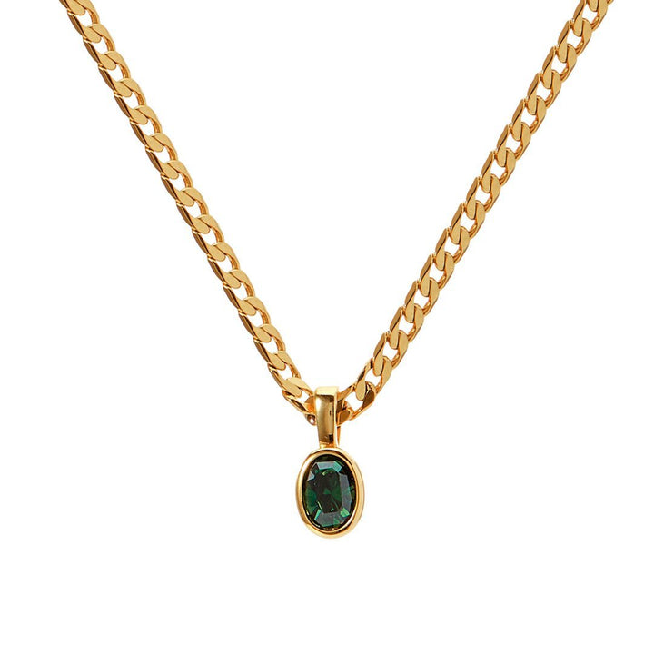 Crystal Stone Pendant Necklace Female