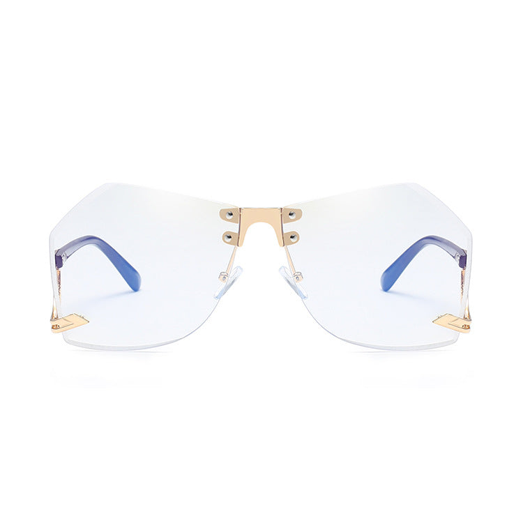 irregular rimless sunglasses for women, view 5 - MRSLM