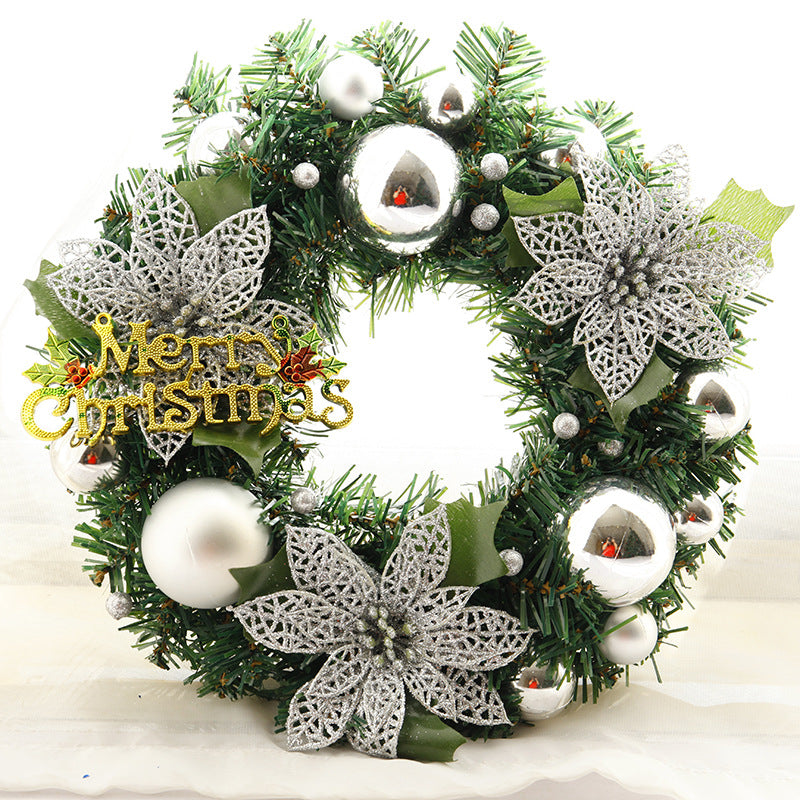 Metallic Christmas Ornament Wreath, 12 Inch
