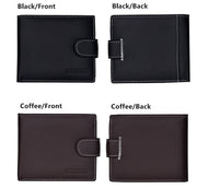 men's genuine leather short wallet, view 5 - MRSLM