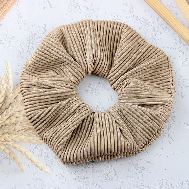 oversized pleated striped scrunchie, view 10 - MRSLM