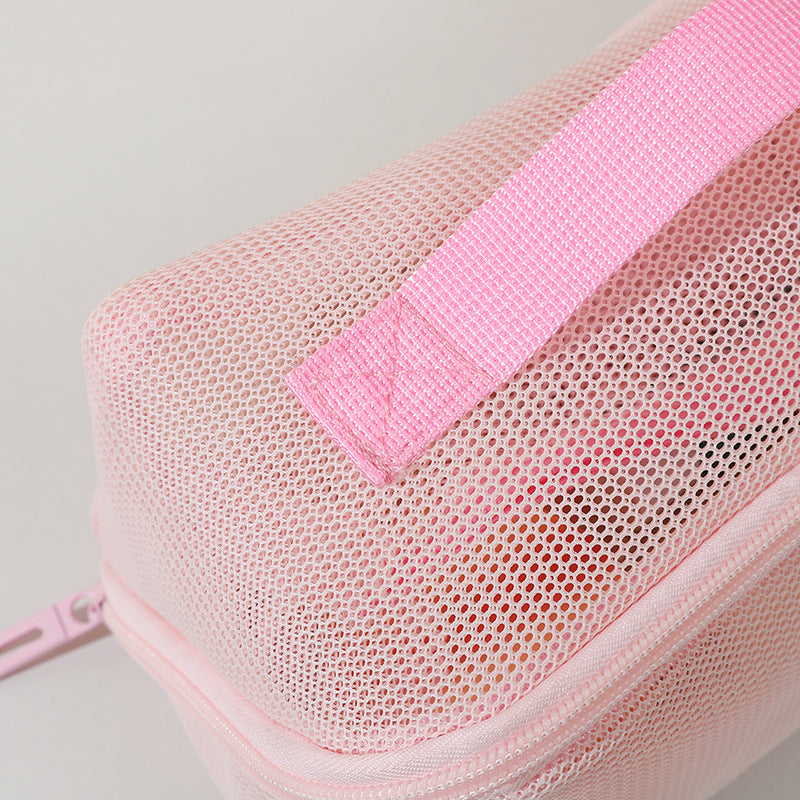 clear mesh travel cosmetic organizer, view 6 - MRSLM