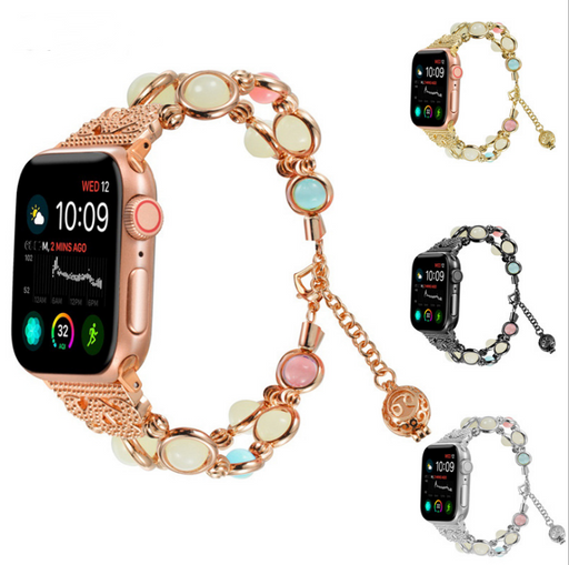 metal luminous bead watch band - MRSLM