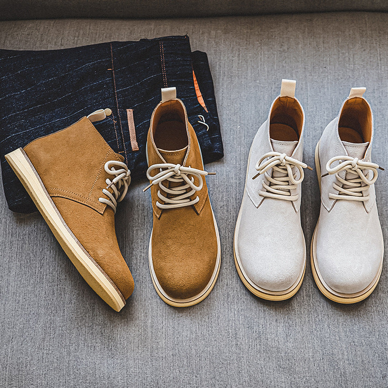 men's handmade suede ankle boots, view 8 - MRSLM