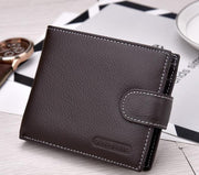 men's genuine leather short wallet - MRSLM
