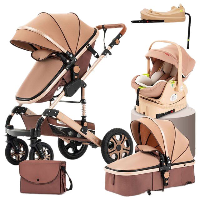 5-IN-1 Luxury Travel Baby Stroller with Car Seat Portable, Foldable, and Durable