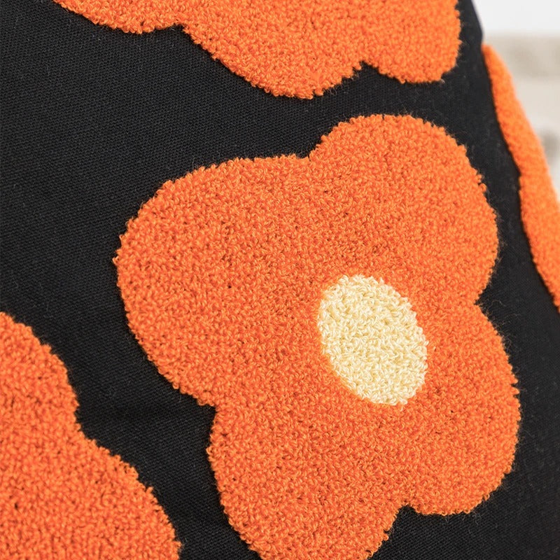 poppy embroidered cushion cover, view 12 - MRSLM