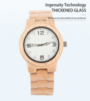 bamboo quartz watch black walnut strap, view 6 - MRSLM