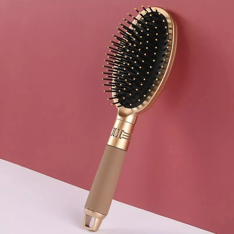 portable anti-static hair brush, view 3 - MRSLM