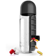 600ml water bottle with pill boxes, view 4 - MRSLM