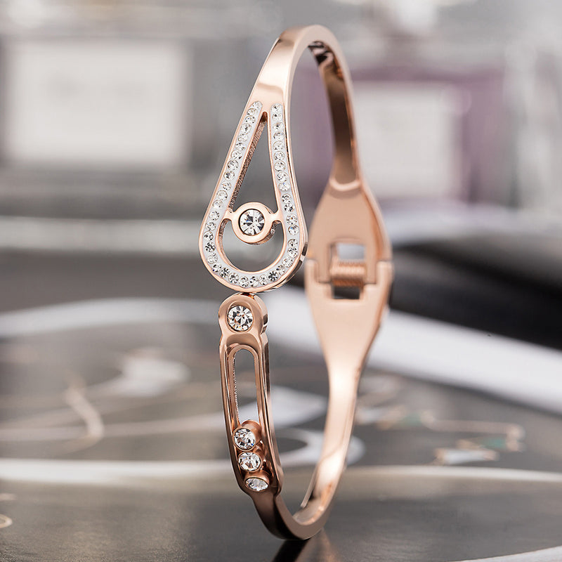 Electroplated Watch Zircon and Diamond Necklace